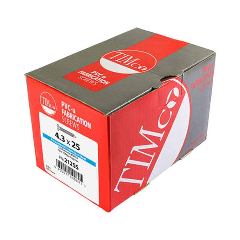 TIMCO Window Fabrication Screws Friction Stay Shallow Pan Countersunk PH Single Thread Gimlet Tip Stainless Steel - 4.3 x 16