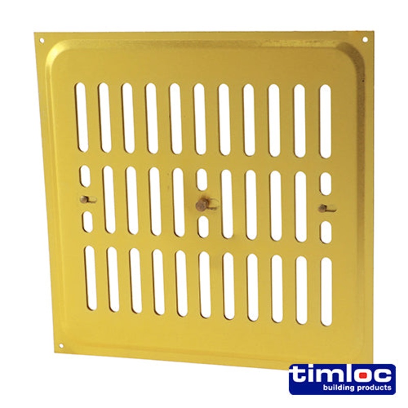 Timloc Hit and Miss Louvre Vent Brass Anodised - 242 x 242mm