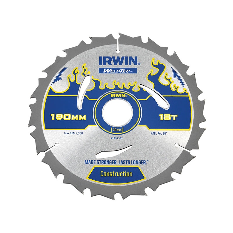 Weldtec Circular Saw Blade 190 x 30mm x 18T ATB