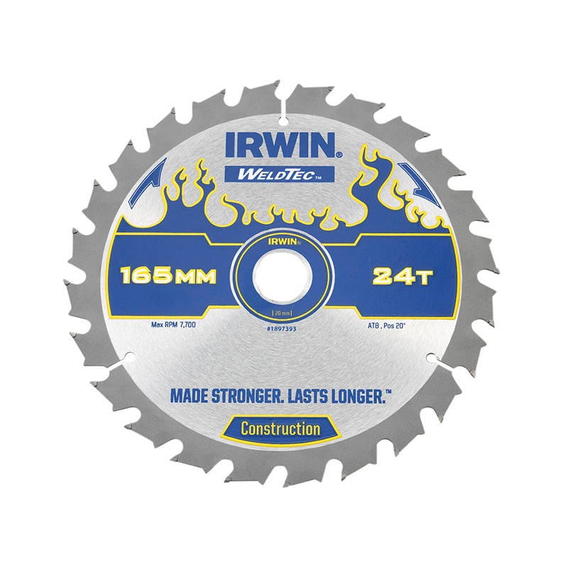 Weldtec Cordless Circular Saw Blade 165 x 20mm x 24T ATB