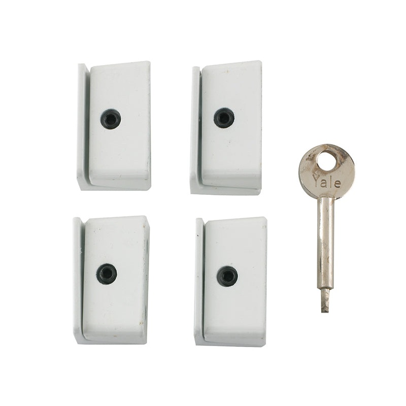 8K109 Window Stop White Pack of 4 Visi