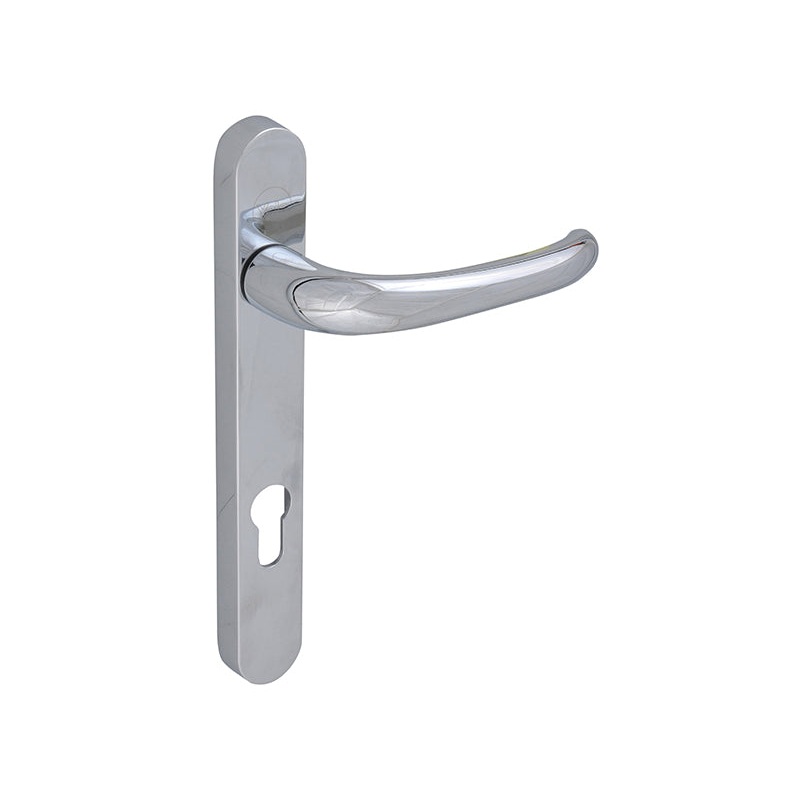Shortback Plate Handle PVCu Chrome Finish 92mm/122mm