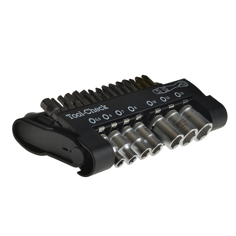 Tool-Check 1 SB Bit Check Ratchet/Socket Set of 39 1/4in Drive