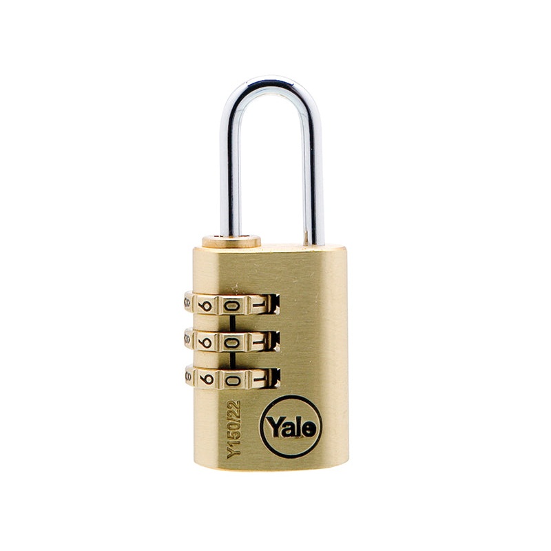 Y150 Brass Combination Padlock 22mm