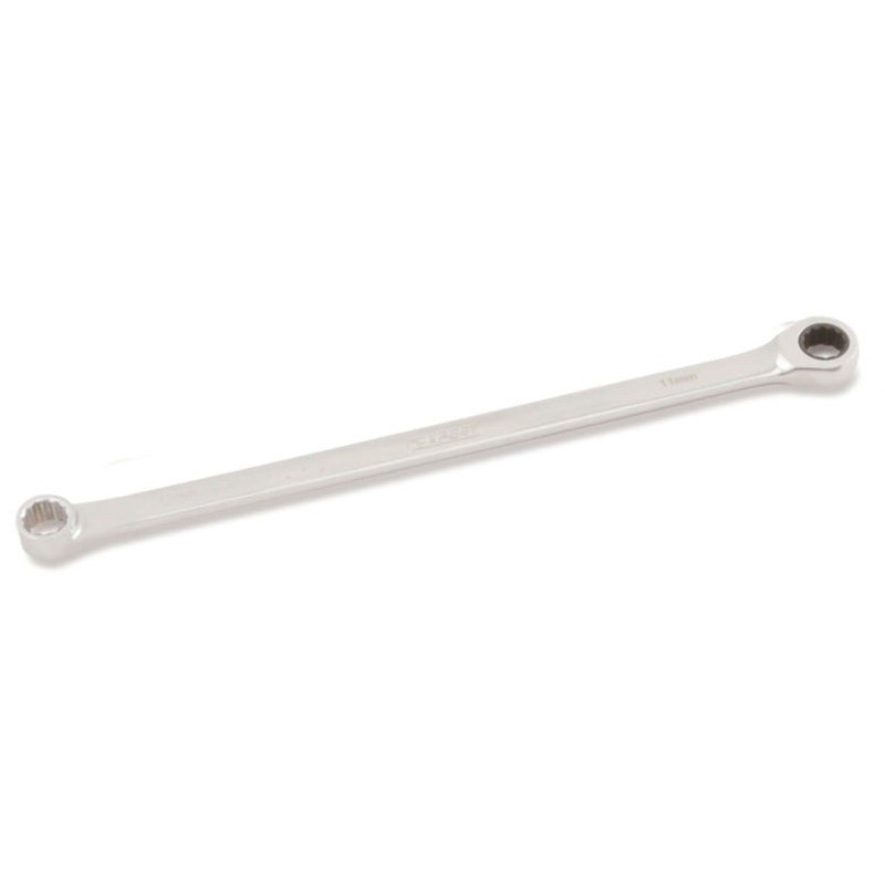 Extra-Long Non-Reversible Ratcheting Double-Box End Wrench 11mm - 12-PT.