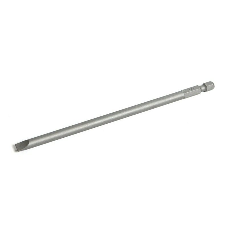 1/4" Hex Drive Slotted Bit 6" - 1/4"