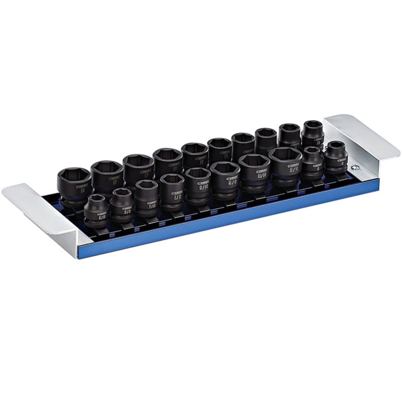 20-PC. 3/8" Drive Combination Stubby Impact Socket Set - 6-PT.