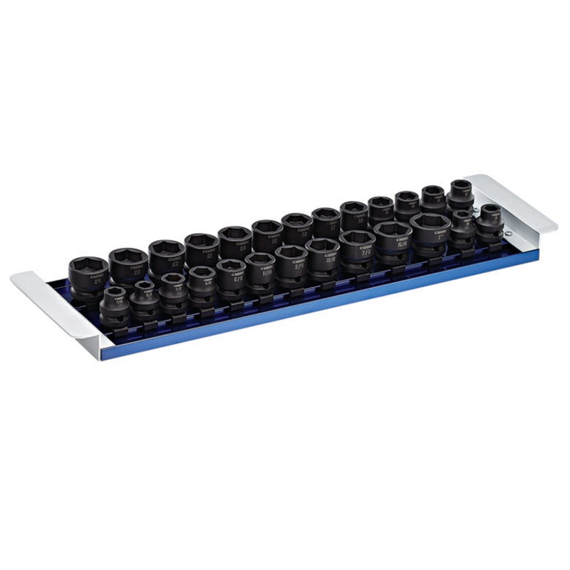26-PC. 1/2" Drive Combination Stubby Impact Socket Set - 6-PT.