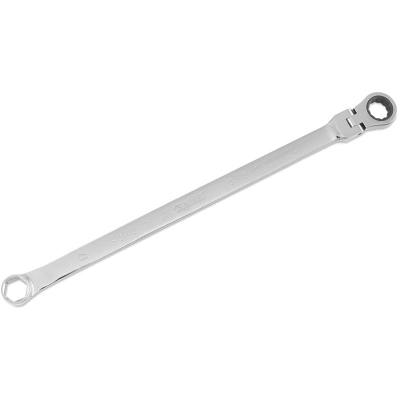 Extra-Long Fixed/Flex Ratcheting Wrench Set 17mm - 12-PT.