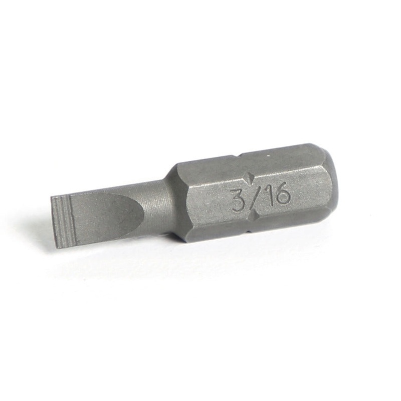 1/4" Hex Drive Slotted Bit 1" - 3/16"