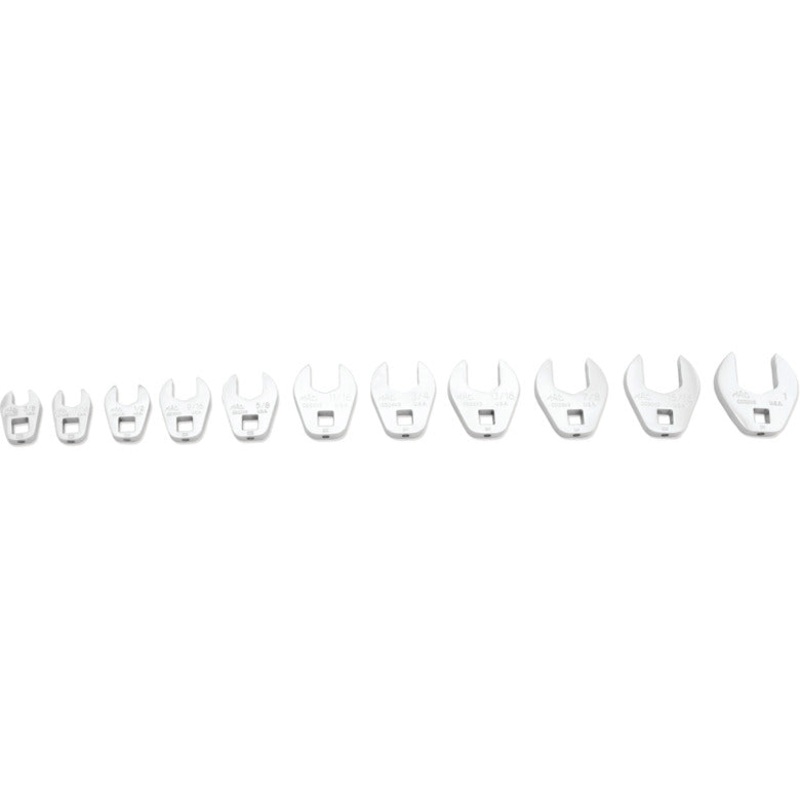 9-PC. 3/8 Drive SAE Long Open End Crowfoot Wrench Set