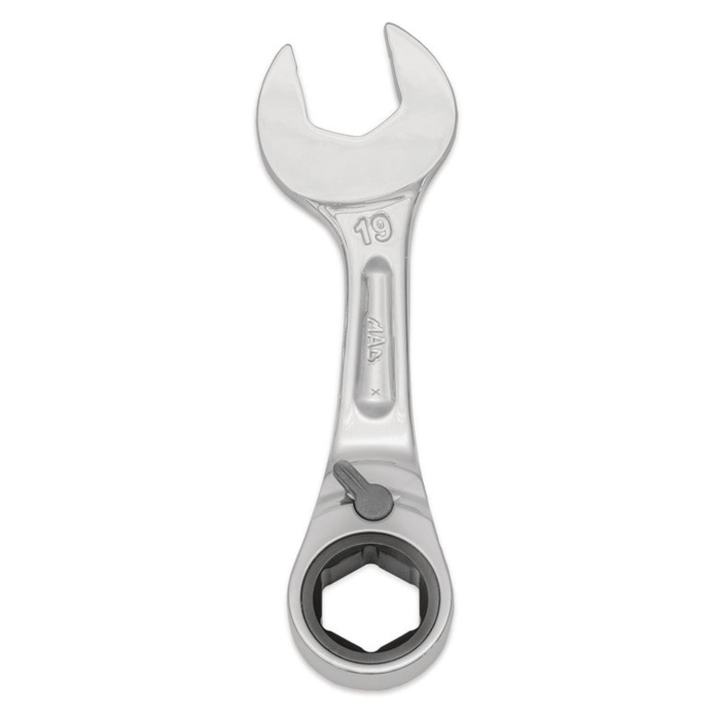 Stubby Offset Ratcheting Wrench 8mm - 6-PT.