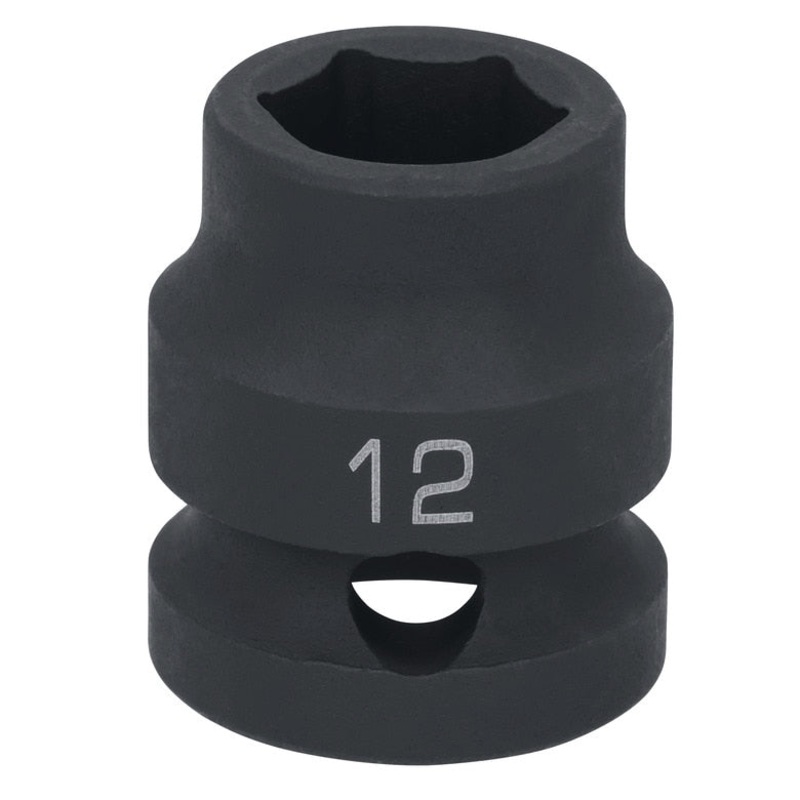 1/2" Drive 6 pt. Stubby Impact Socket - 12mm