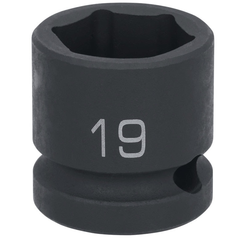 1/2" Drive 6 pt. Stubby Impact Socket - 19mm