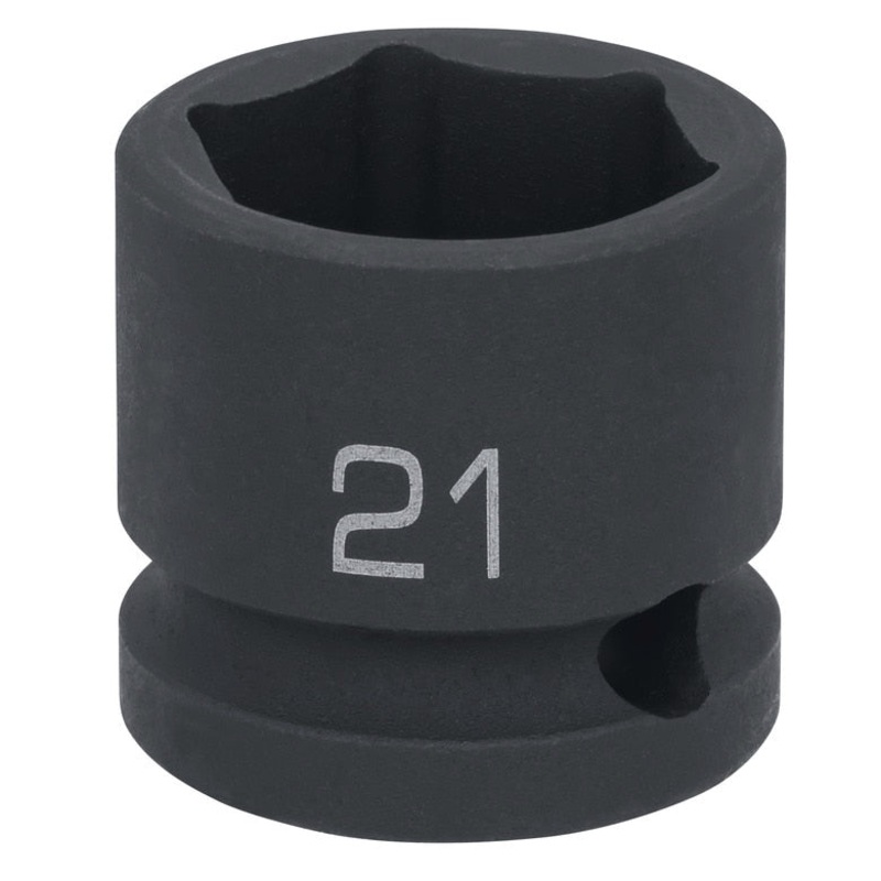 1/2" Drive 6 pt. Stubby Impact Socket - 21mm