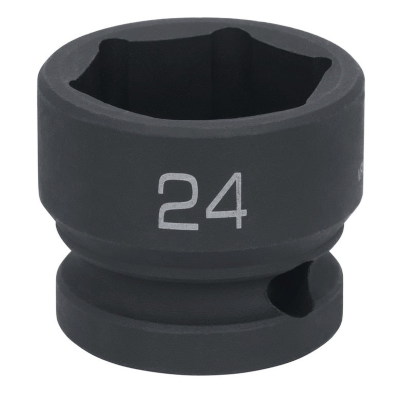 1/2" Drive 6 pt. Stubby Impact Socket - 24mm