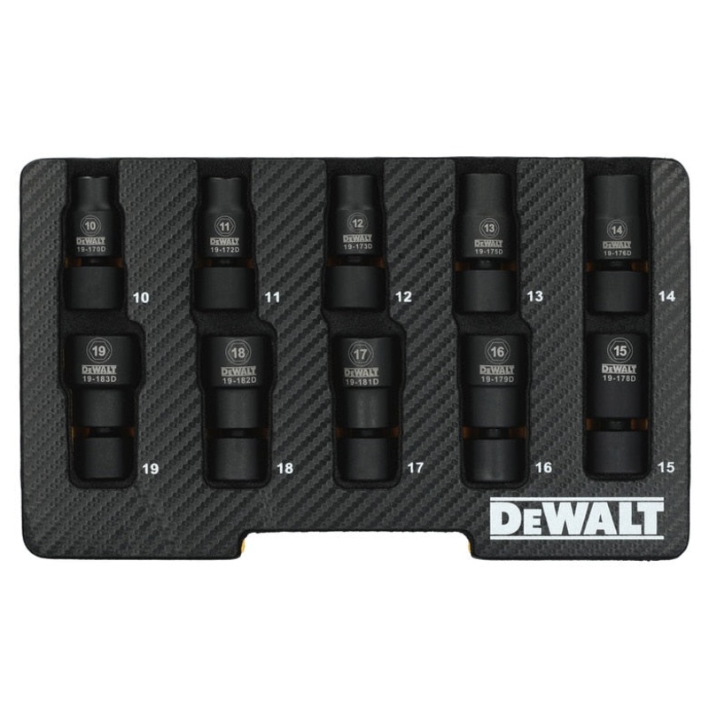 10-PC. 3/8 Drive Metric Universal Impact Socket Set