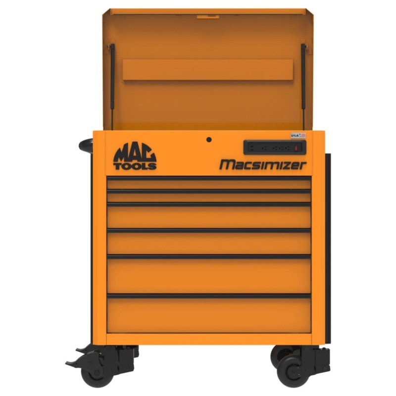 6-Drawer Macsimizer High-Mileage Utility Cart - Fireball Orange