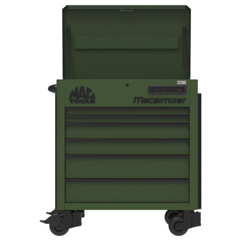 6-Drawer Macsimizer High-Mileage Utility Cart - Olive Green