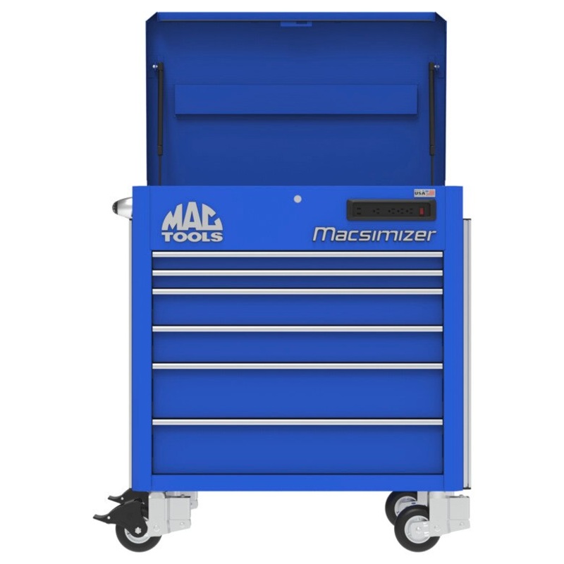 6-Drawer Macsimizer High-Mileage Utility Cart - Sapphire Blue