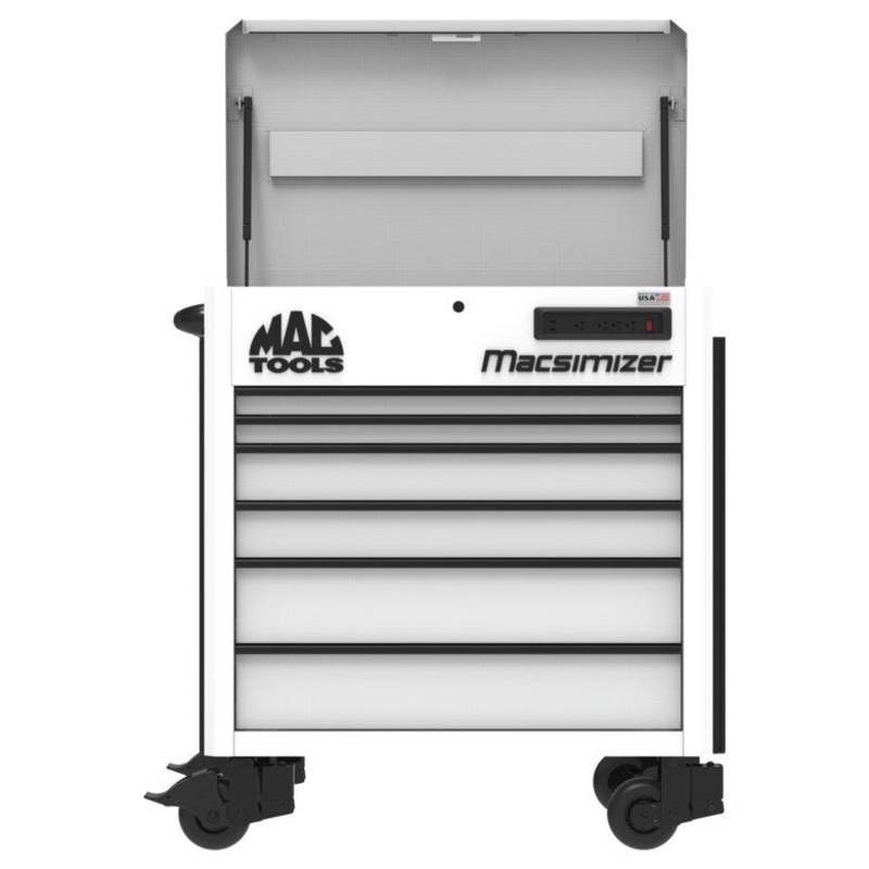 6-Drawer Macsimizer High-Mileage Utility Cart - Titanium White