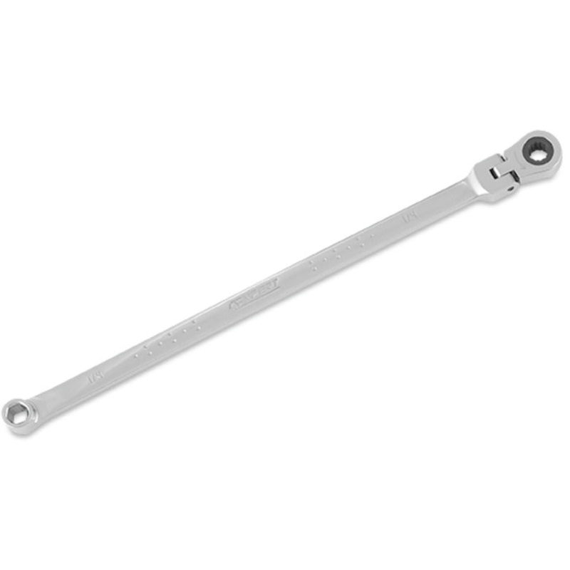 Extra-Long Fixed/Flex Ratcheting Wrench Set 1/4" - 12-PT.