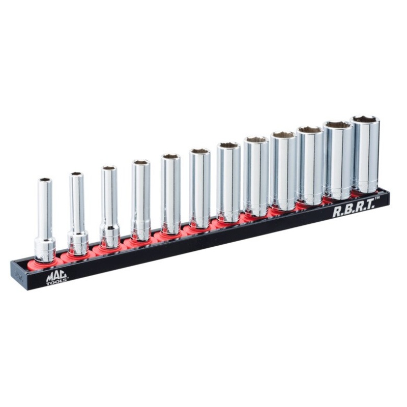 12-PC. 1/4" Drive Deep Metric R.B.R.T. Socket Set