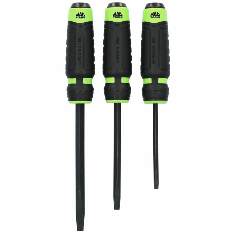 3-PC. Strikable Prying Screwdriver Set - Green