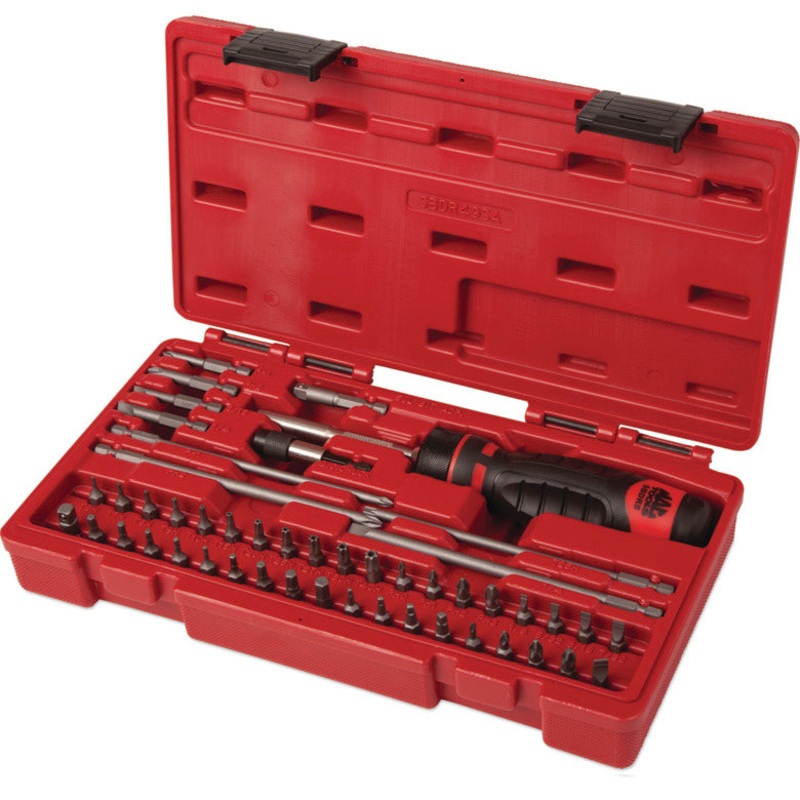 49-PC. 1/4" Hex Drive Mac-Grip Ratcheting Bit Driver Set