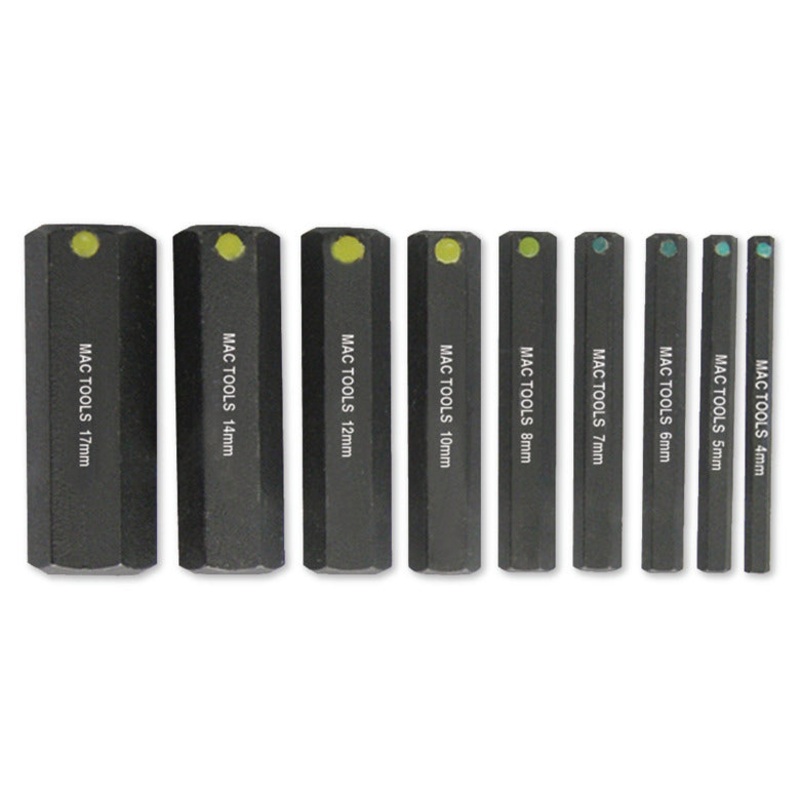 9-PC. Metric ProHold Hex Bit Set - 2"