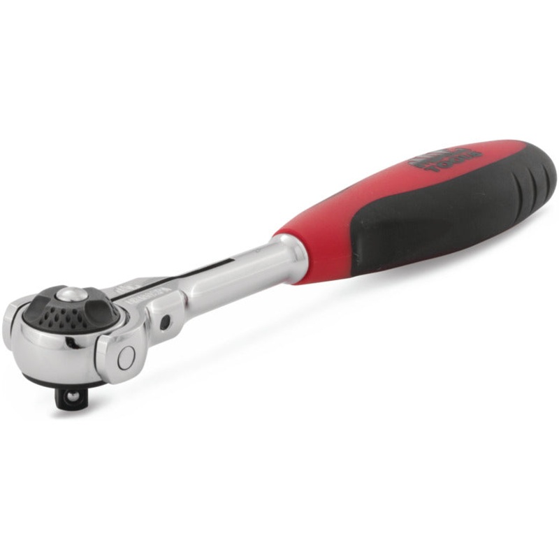 1/4" Drive Bi-Material Swivel-Head Ratchet - 7"