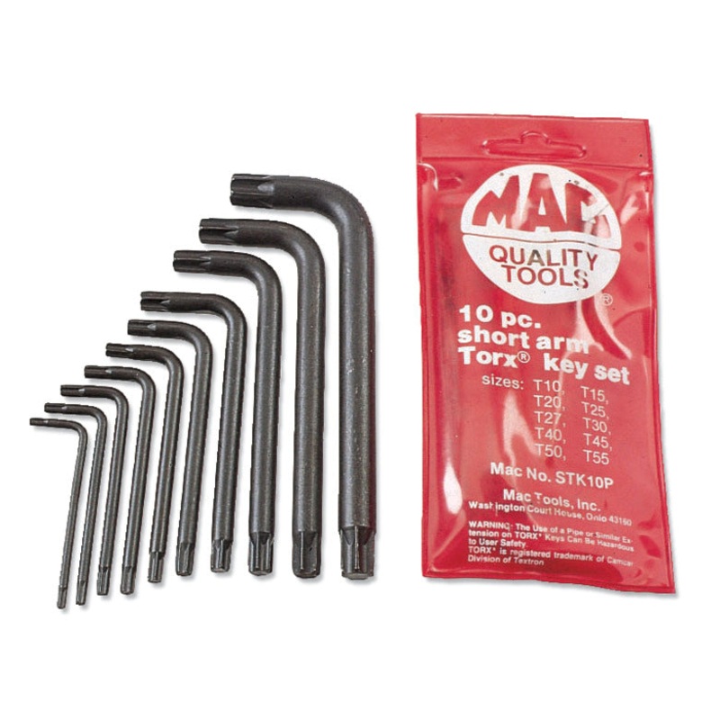 10-PC. Short Arm Torx L-Key Set