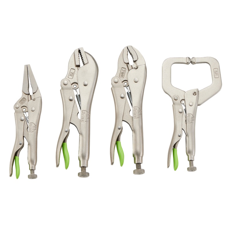 4-PC. Trigger Release Locking Pliers Set - Green