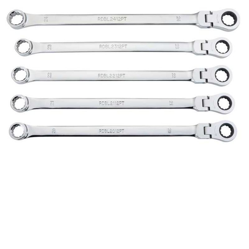 5-PC. Metric XL Flex Head Ratcheting Wrench Set  12 pt.