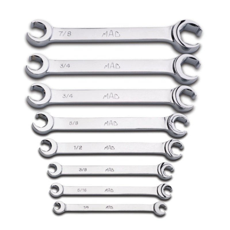 8-PC. SAE Double-End Flare Nut Wrench Set - 6-PT.