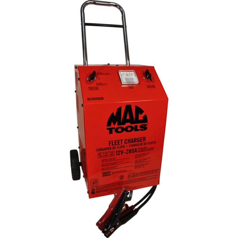 6/12/24V Heavy-Duty Fleet Wheeled Battery Charger