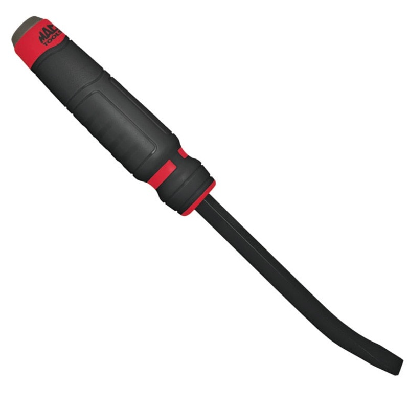 Capped Comfort-Handle 3/8" Curved-Head Pry Bar 12" Red