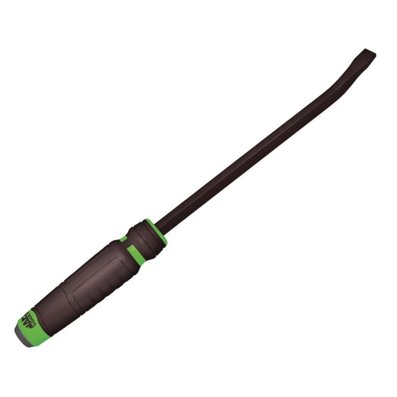 Capped Comfort-Handle 3/8" Curved-Head Pry Bar 15" Green