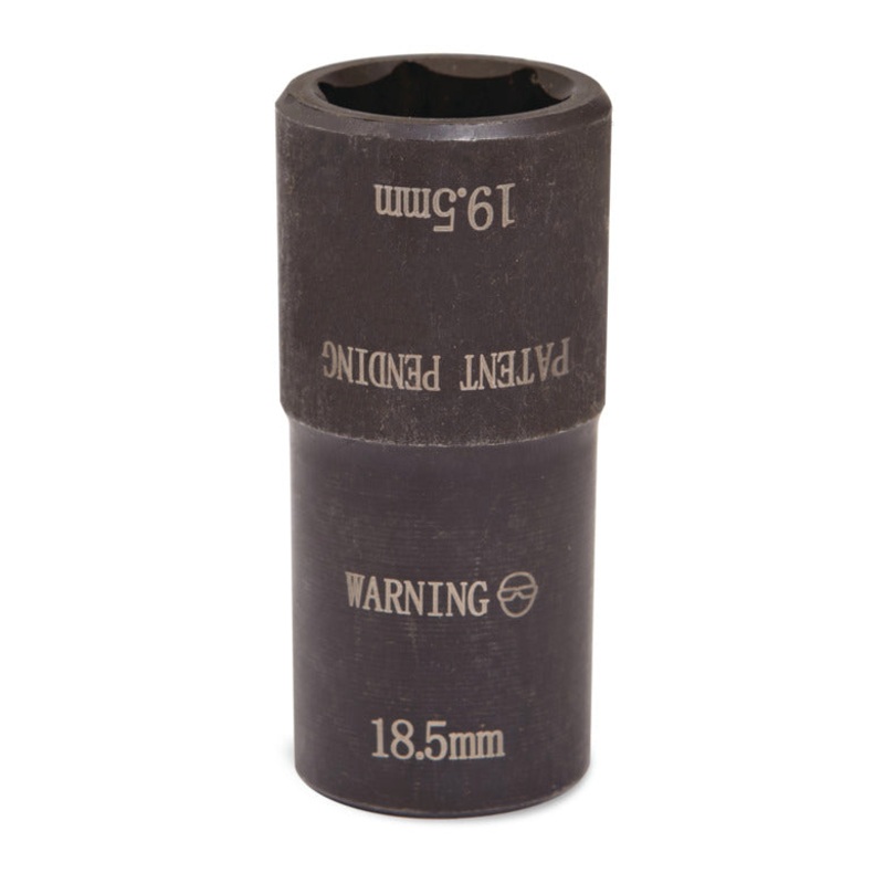 1/2" Drive 18.5mm/19.5mm Chrome-Capped Lug Nut Flip Socket