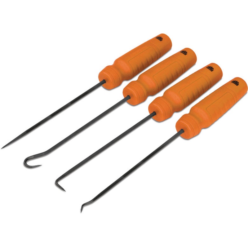 4-PC. Mac-Grip Mini Long Pick Set - Hi-Vis Orange