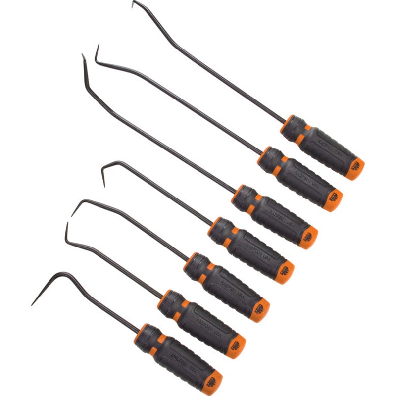7-PC. Mac-Grip Radiator Pick Set - Hi-Vis Orange