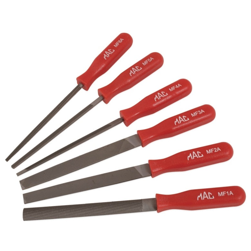 6-PC. Comfort-Grip Mini Combination Bastard-Cut File Set