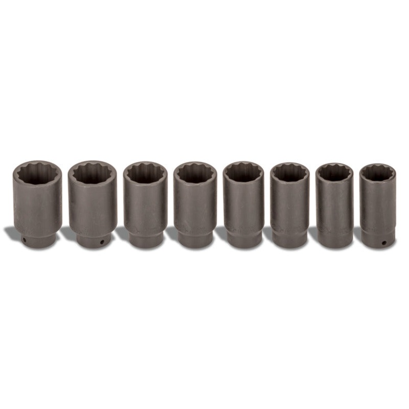8-PC. 1/2" Drive Axle Nut Socket Set - 12-PT.
