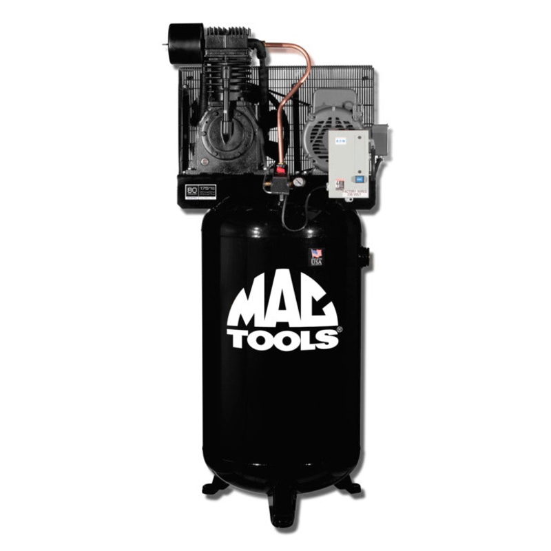 80-Gallon Two-Stage Cast Iron 230v 7.5 HP Industrial Air Compressor