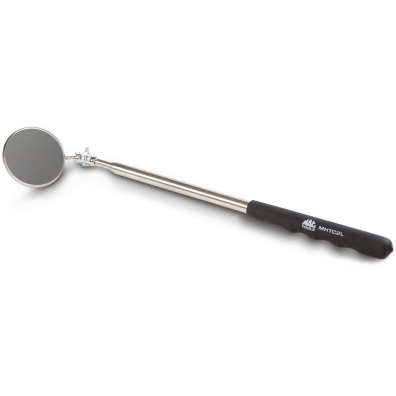 Telescoping Roound  Extra-Long Magnifying Inspection Mirror - 2-1/4"