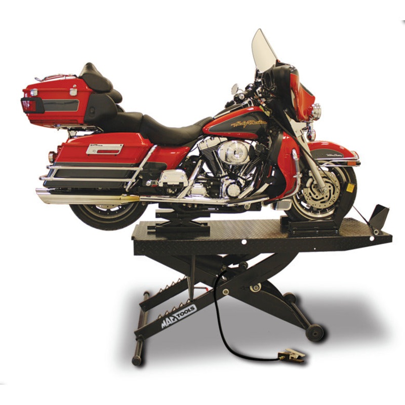 1,000-lbs. Capacity Portable Pneumatic Motorcycle Lift with Drop Tail