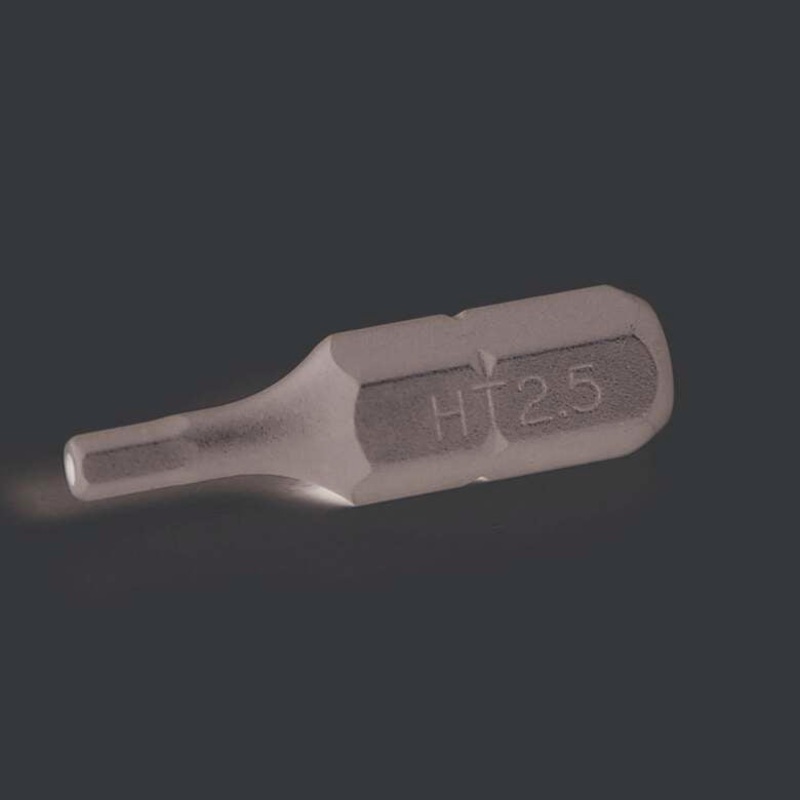 1/4" Hex Drive Tamper-Resistant Hex Bit 1" - 2.5mm