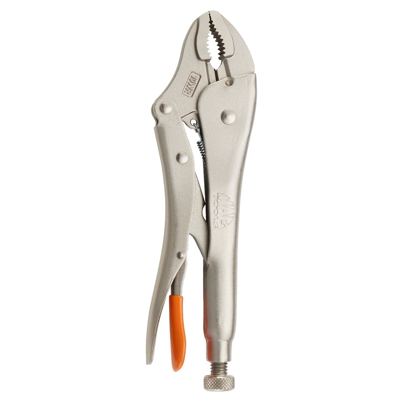 10" Curved Jaw Trigger Release Locking Pliers with Wire Cutter - Orange