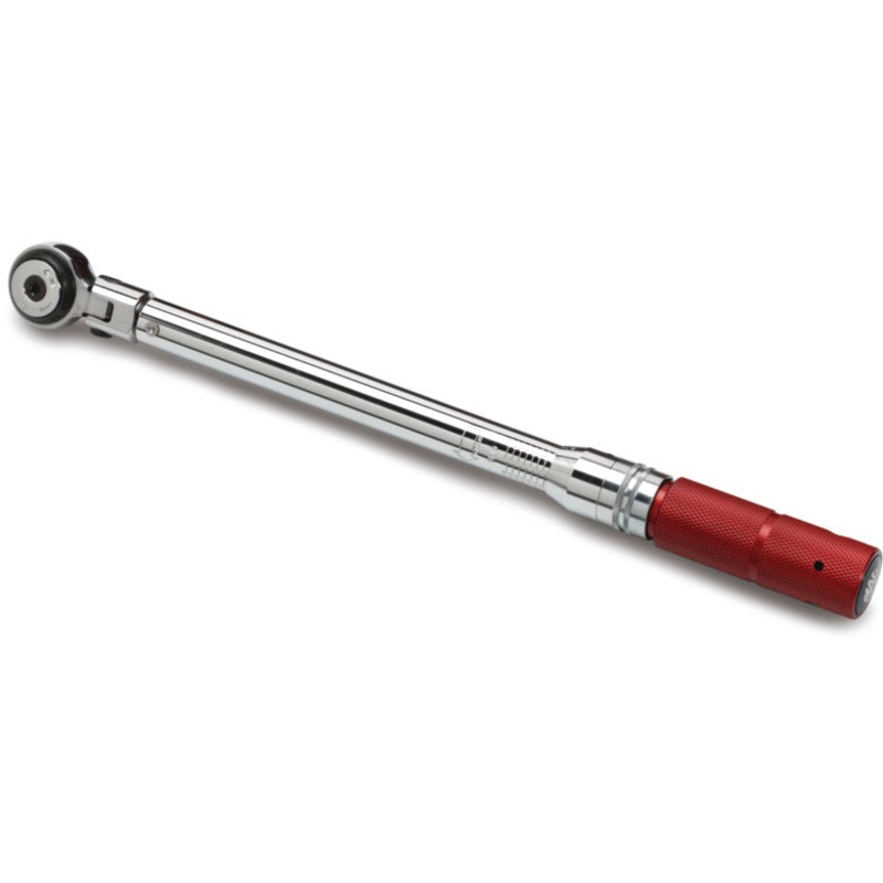 3/8" Drive Flex Round-Head Micro-Adjustable Torque Wrench 5-75 ft-lbs.