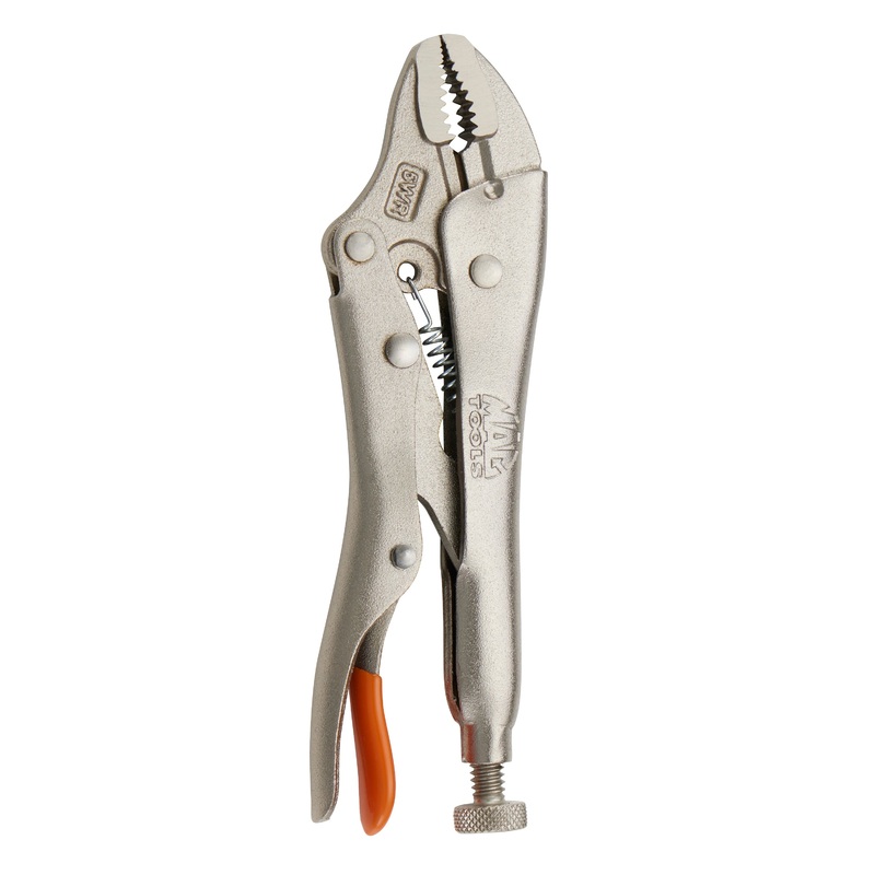 5" Curved Jaw Trigger Release Locking Pliers - Orange